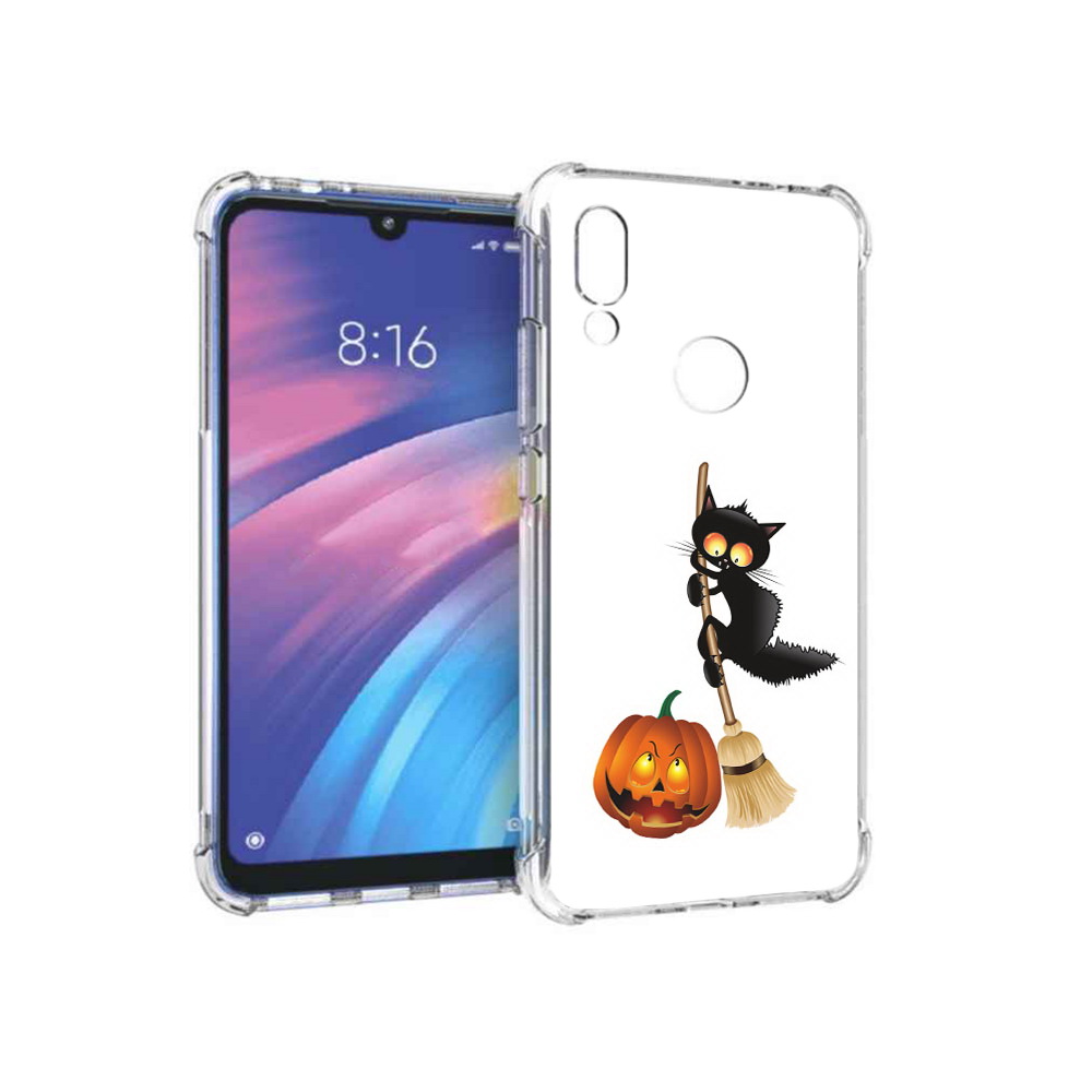 

Чехол MyPads Tocco для Xiaomi Redmi Y3 хэлуинский котик, Прозрачный, Tocco