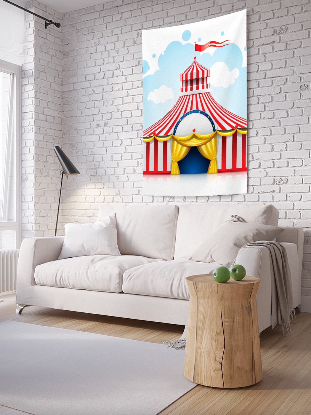 

Вертикальное фотопанно на стену JoyArty Цирковой вход 150x200 см, Цирковой вход