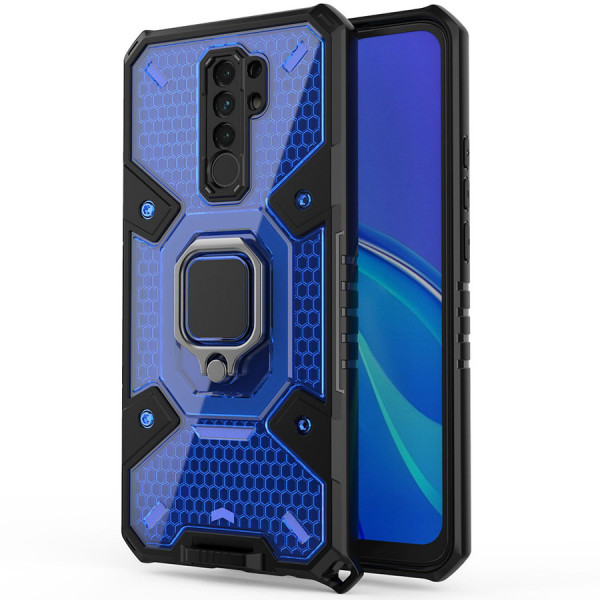 фото Противоударный чехол epik honeycomb armor с защитой камеры и кольцом для xiaomi redmi 9