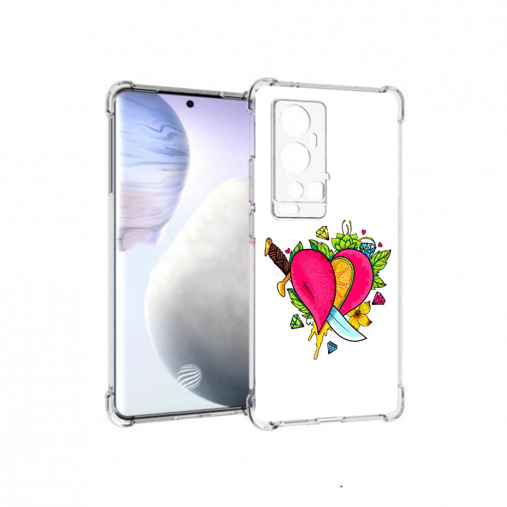 

Чехол MyPads Tocco для Vivo X60 Pro Plus Фруктовое сердце, Прозрачный, Tocco