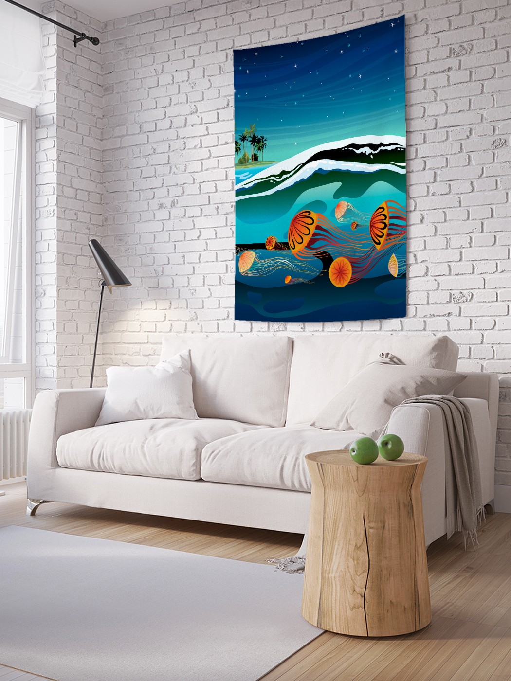 

Вертикальное фотопанно на стену JoyArty Медузы в волне 150x200 см, Медузы в волне
