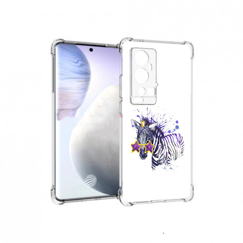 

Чехол MyPads Tocco для Vivo X60 Pro Plus акварельная зебра, Прозрачный, Tocco