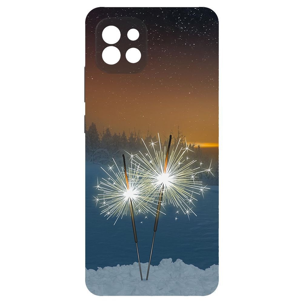 

Чехол-накладка Krutoff Софт Кейс Бенгальский огонь для Samsung Galaxy A03 (A035) черный