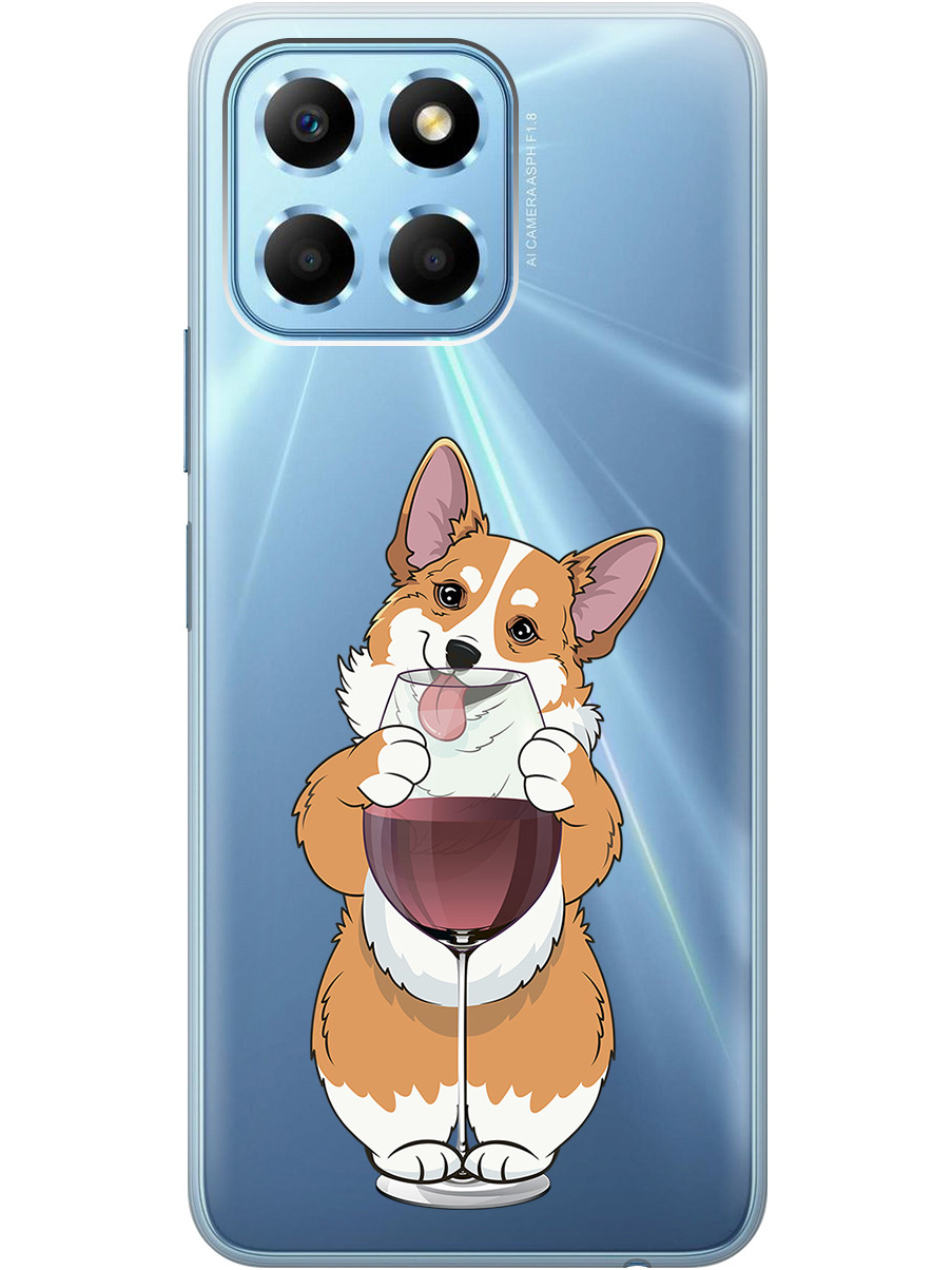 

Силиконовый чехол на Honor X6 / X8 5G с принтом "Корги и бокал" прозрачный, Прозрачный;белый;бордовый, 762092261