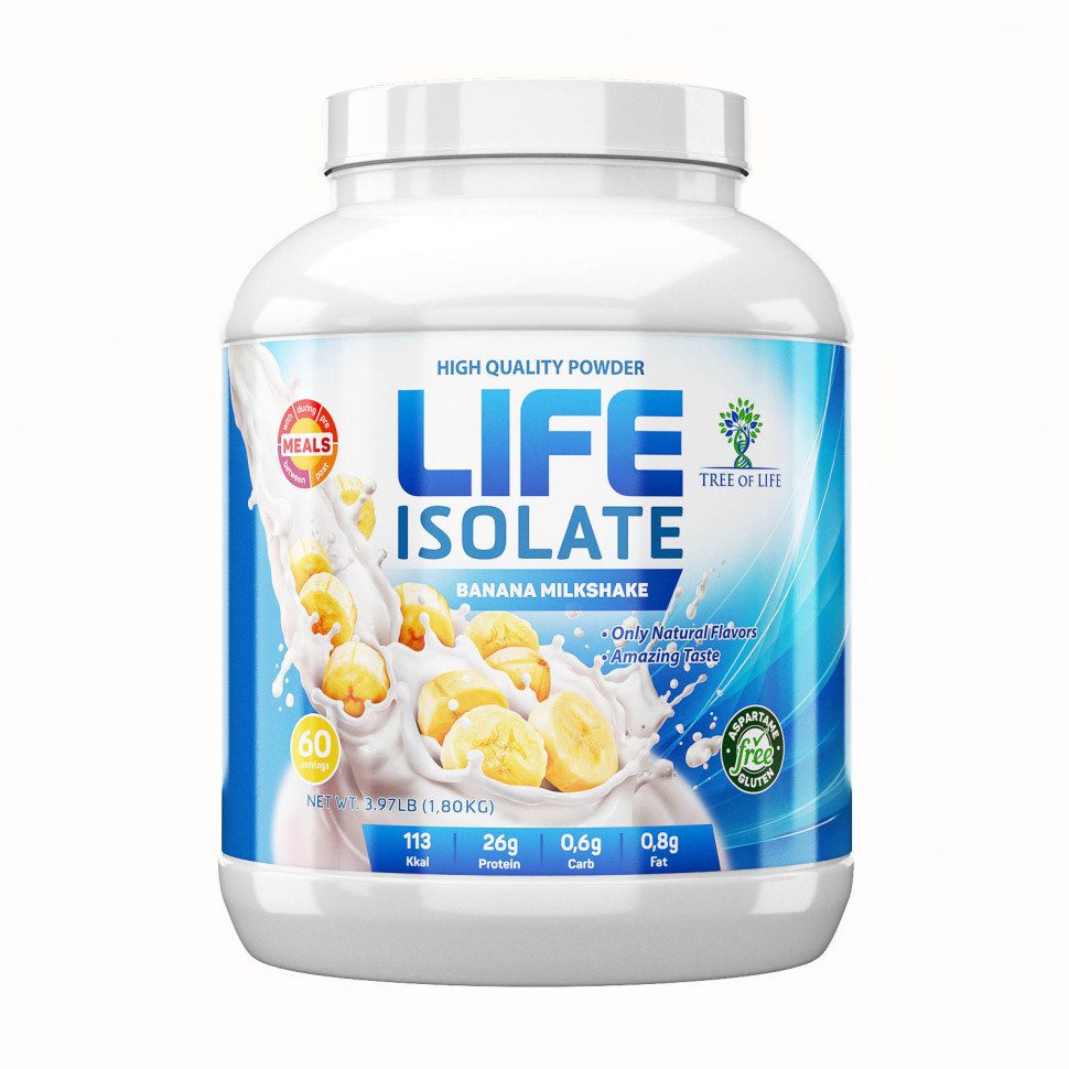 

Изолят Tree of Life LIFE Isolate 1800 г Banana Milkshake, Tree of Life LIFE Isolate 1800 г Banana Milkshake