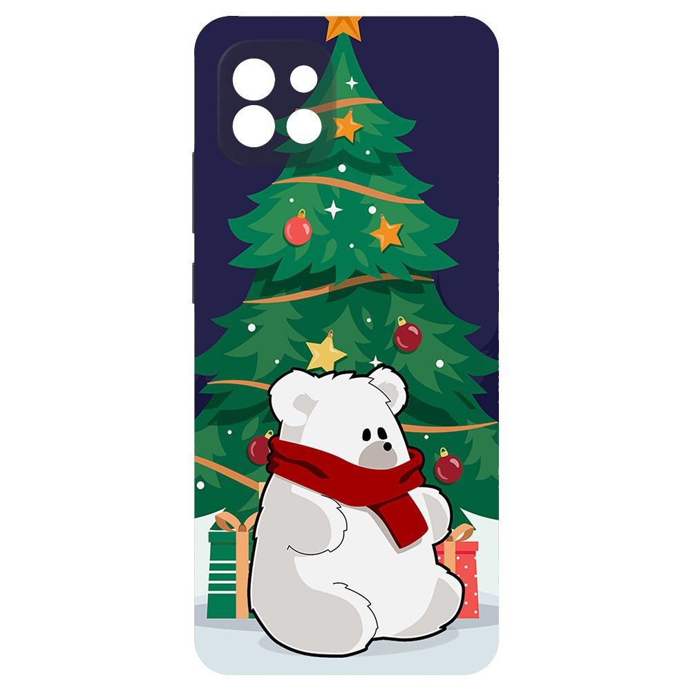 

Чехол-накладка Krutoff Софт Кейс Медвежонок для Samsung Galaxy A03 (A035) черный