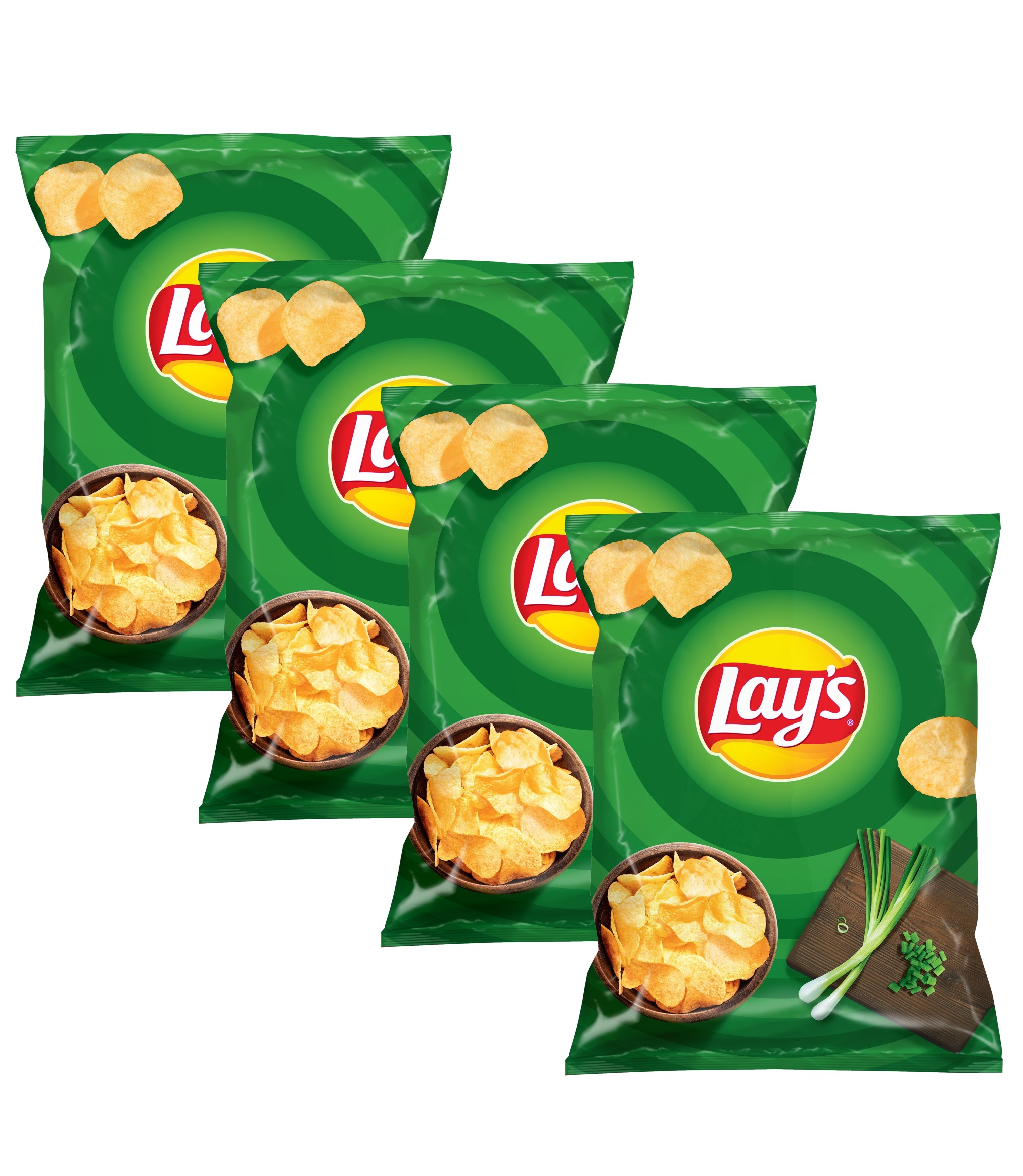 фото Чипсы картофельные lays зеленый лук, 140г х 4 шт lay's