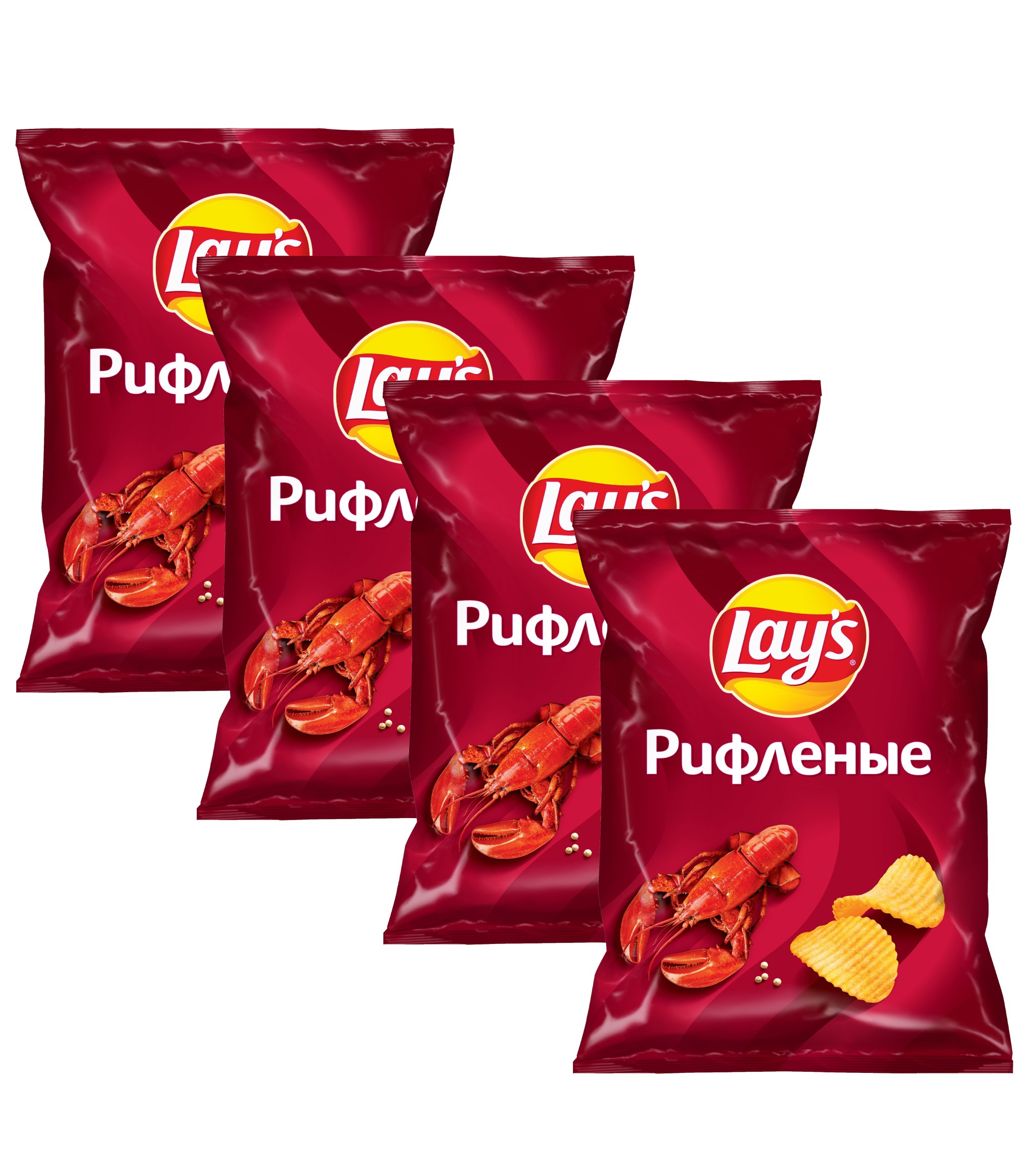 

Чипсы картофельные Lays, Рифленые Лобстер, 140 г х 4 шт