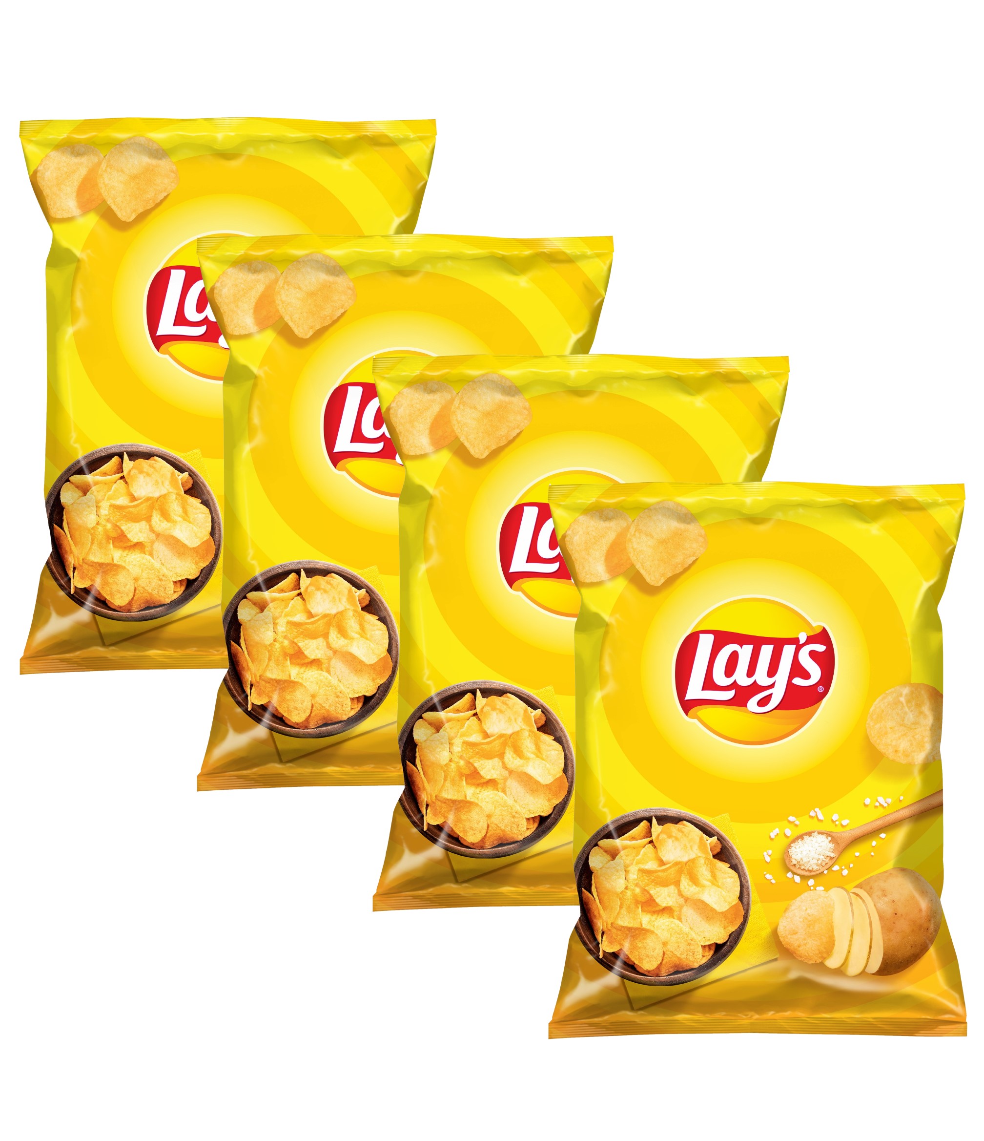 фото Чипсы картофельные lays, с солью, 140г х 4 шт lay's