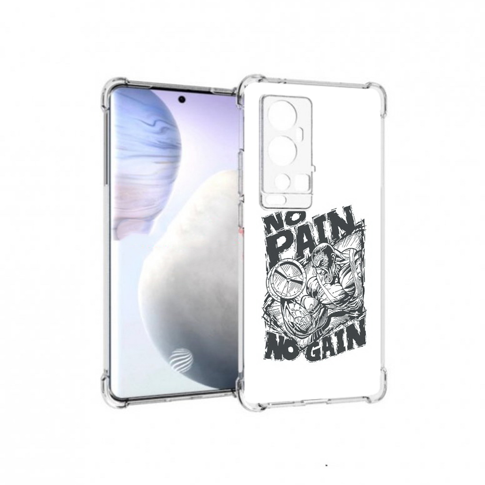

Чехол MyPads Tocco для Vivo X60 Pro Plus бодибилдинг тяжелая работа, Прозрачный, Tocco