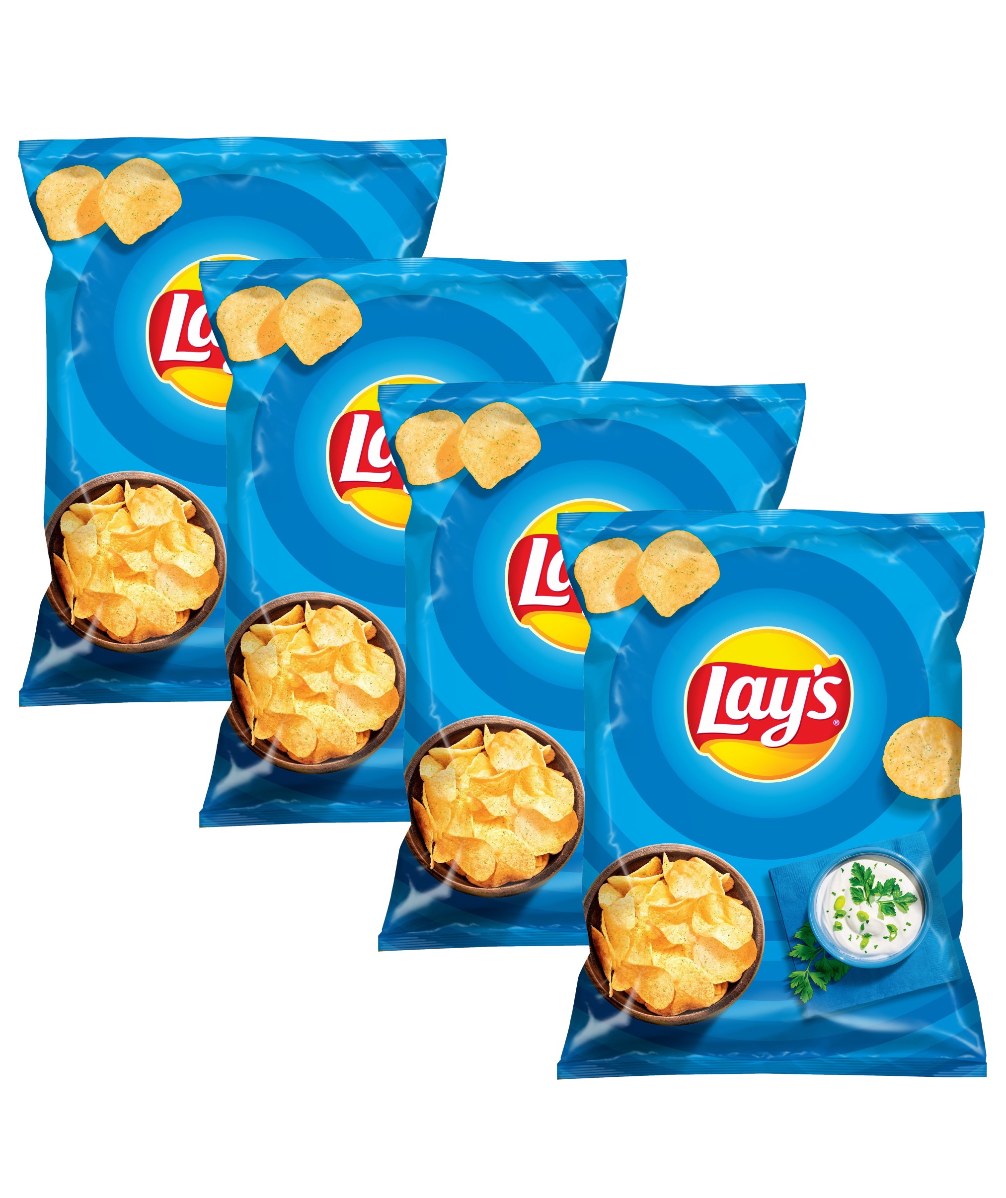 фото Чипсы картофельные lays сметана и зелень, 140 г х 4 шт lay's