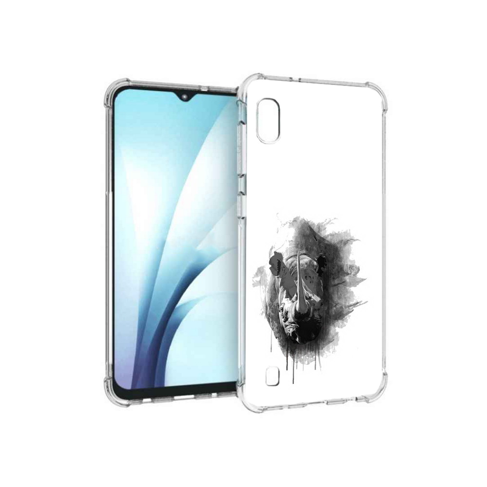 

Чехол MyPads Tocco для Samsung Galaxy A10 носорог (PT147645.531.523), Прозрачный, Tocco
