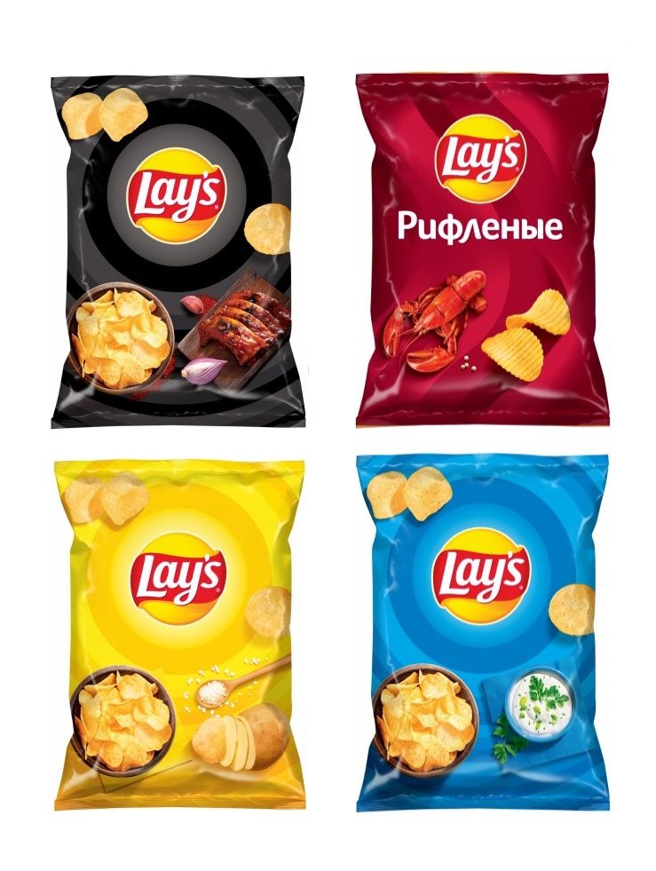 

Чипсы картофельные Lays, ассорти 4 вкуса, 140г х 4 шт