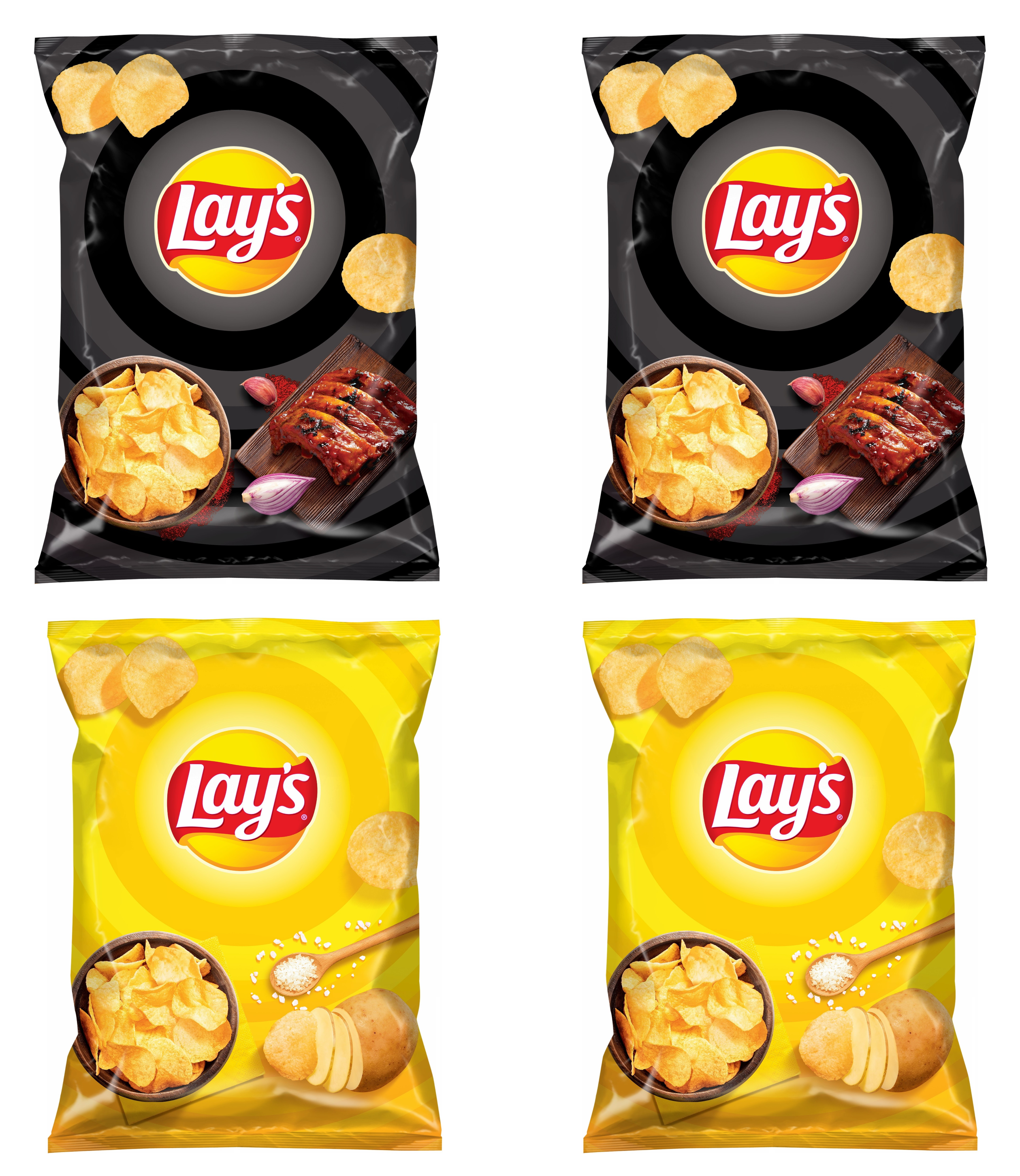 

Чипсы картофельные Lays ребрышки гриль и соль, 140 г х 4 шт