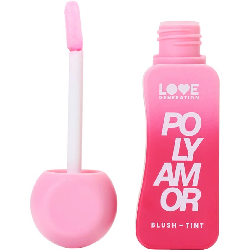 Румяна-тинт Love Generation Polyamor стойкий, №01 нежно-розовый, 1,8 мл тинт для губ cellnco романтический бархат розовый