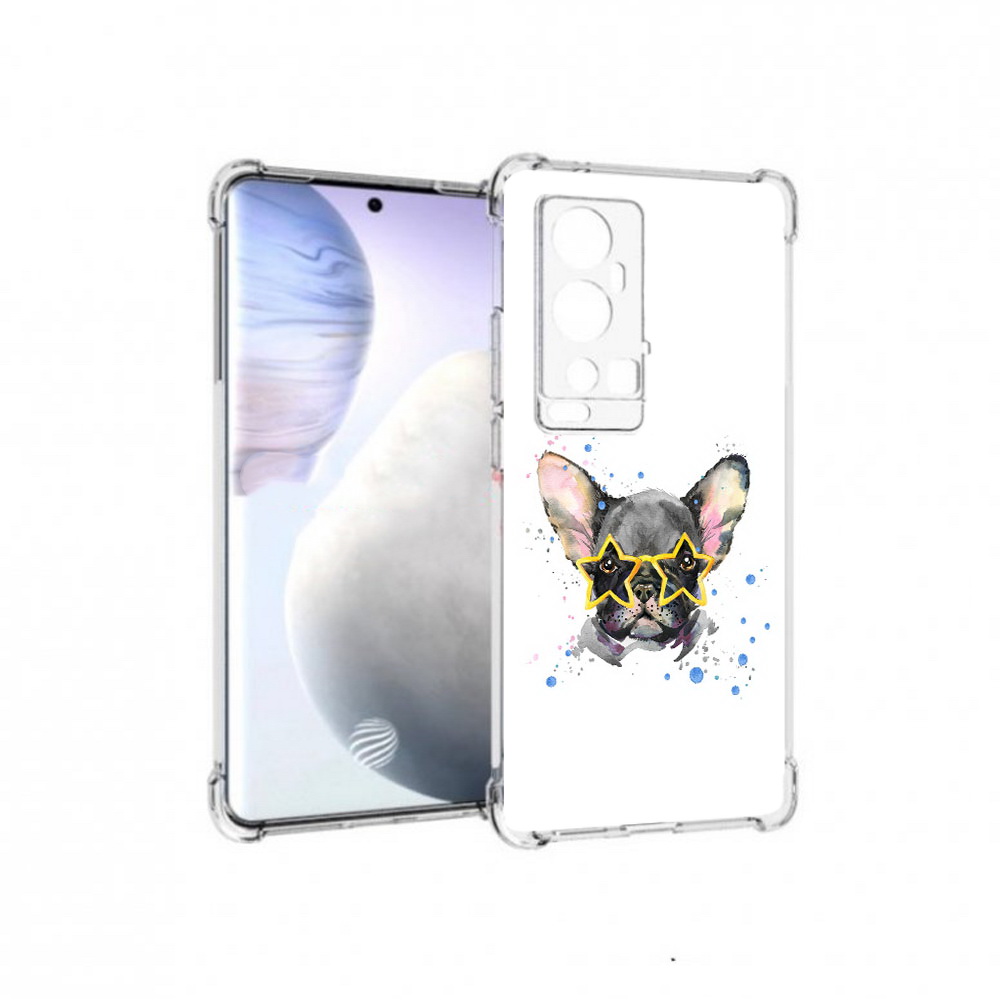 

Чехол MyPads Tocco для Vivo X60 Pro Plus буля в очках, Прозрачный, Tocco