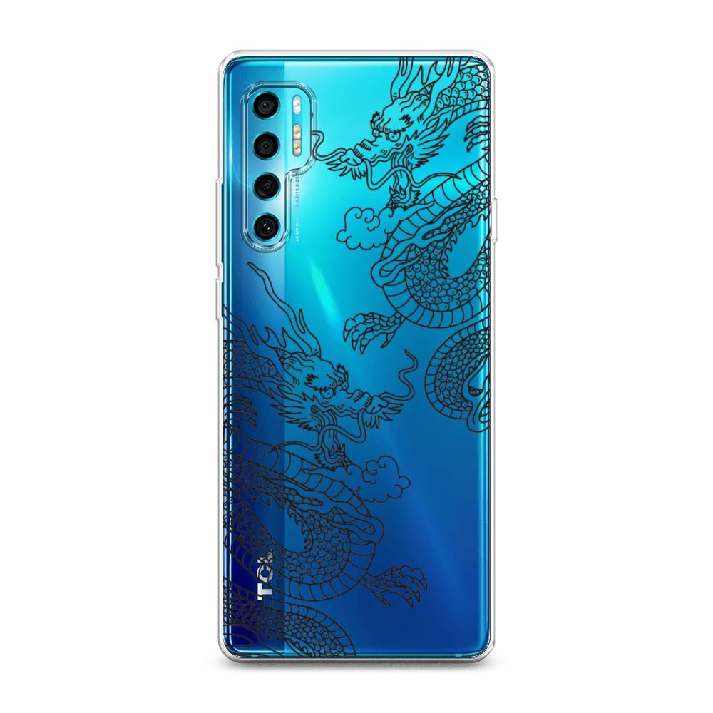 

Чехол на TCL 20 Pro 5G "Два китайских дракона", Серый;черный, 290850-1
