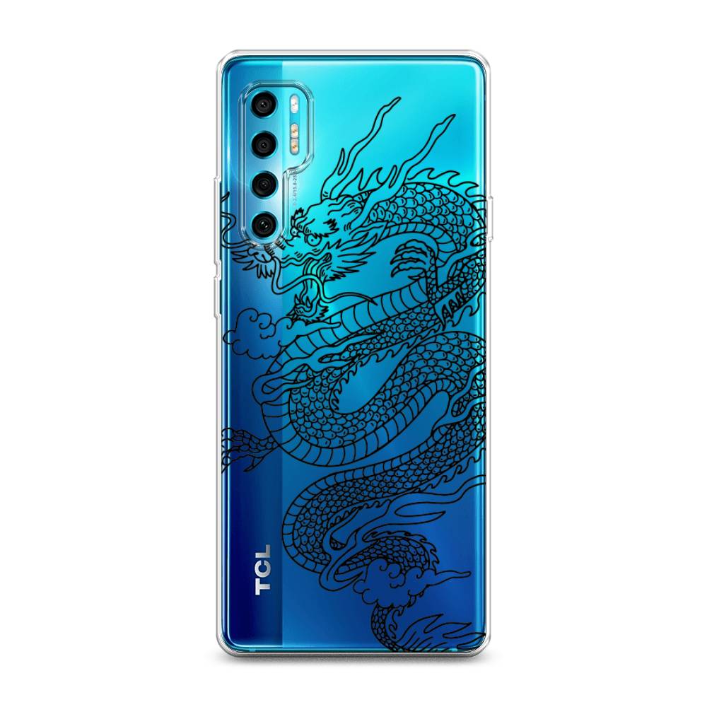 

Чехол на TCL 20 Pro 5G "Большой китайский дракон", Черный;серый, 290850-1