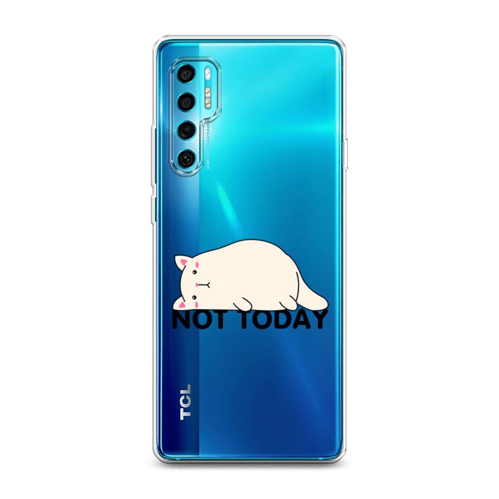 

Чехол на TCL 20 Pro 5G "Cat not today", Белый;розовый;черный, 290850-1