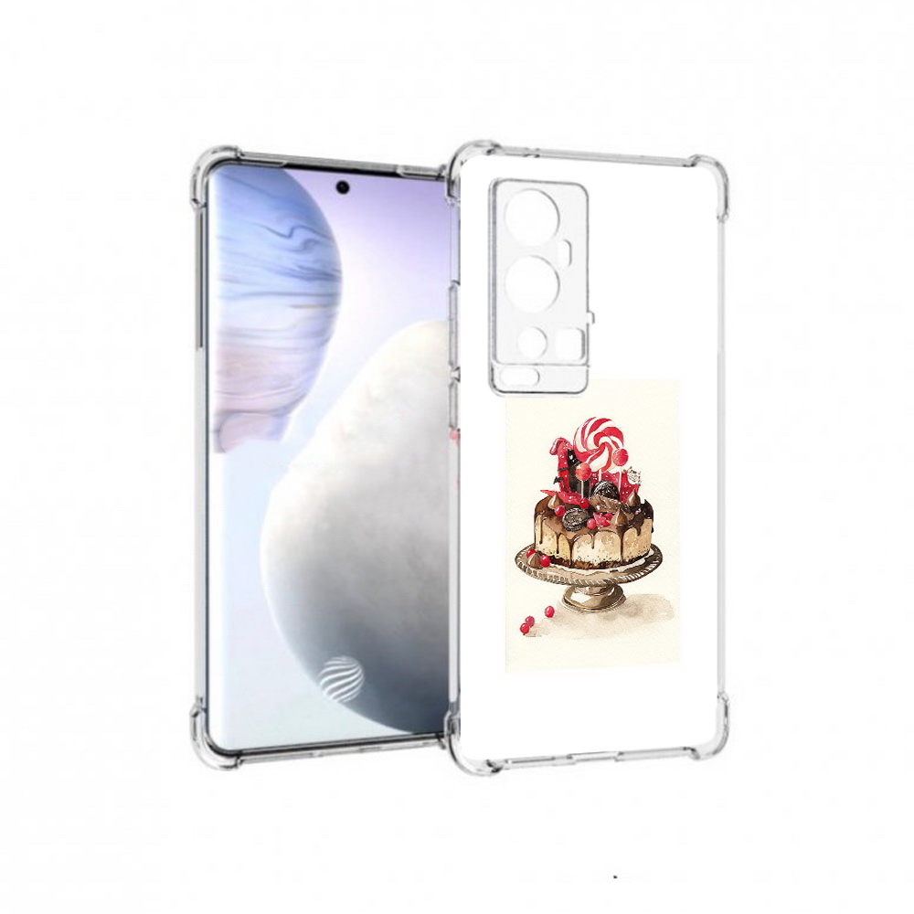 

Чехол MyPads Tocco для Vivo X60 Pro Plus вкусный торт, Прозрачный, Tocco