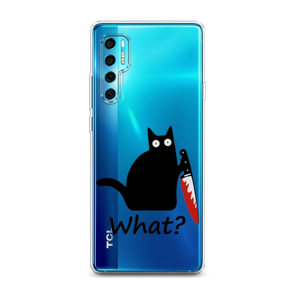 

Чехол на TCL 20 Pro 5G "Котик с ножом", Черный;красный, 290850-6