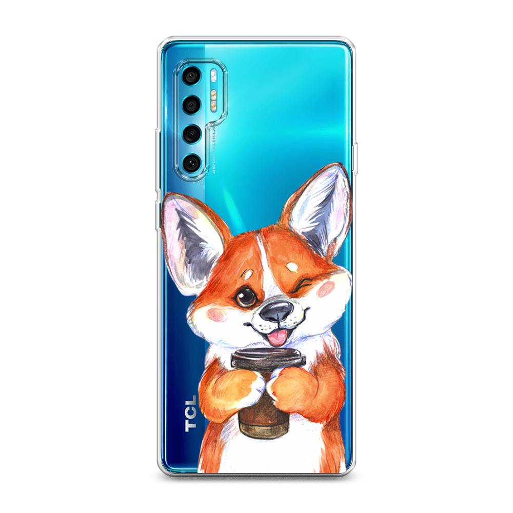 

Чехол на TCL 20 Pro 5G "Корги с кофе", Оранжевый;белый, 290850-4