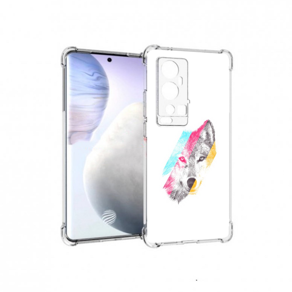 

Чехол MyPads Tocco для Vivo X60 Pro Plus волк градиент, Прозрачный, Tocco