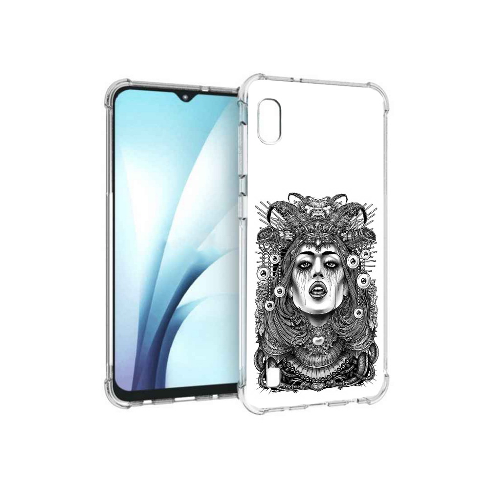 

Чехол MyPads Tocco для Samsung Galaxy A10 портрет девушки черно белый (PT147645.531.551), Прозрачный, Tocco