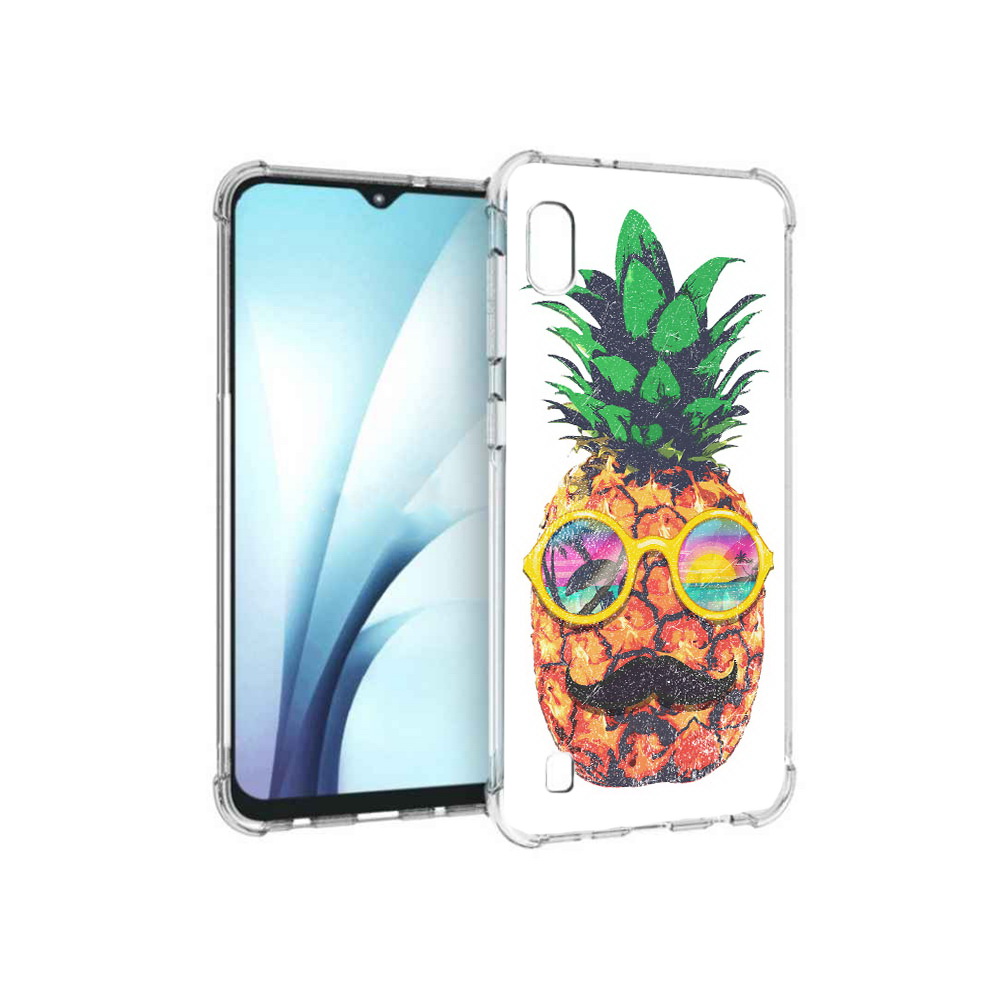 

Чехол MyPads Tocco для Samsung Galaxy A10 прикольный ананас с лицом (PT147645.531.556), Прозрачный, Tocco