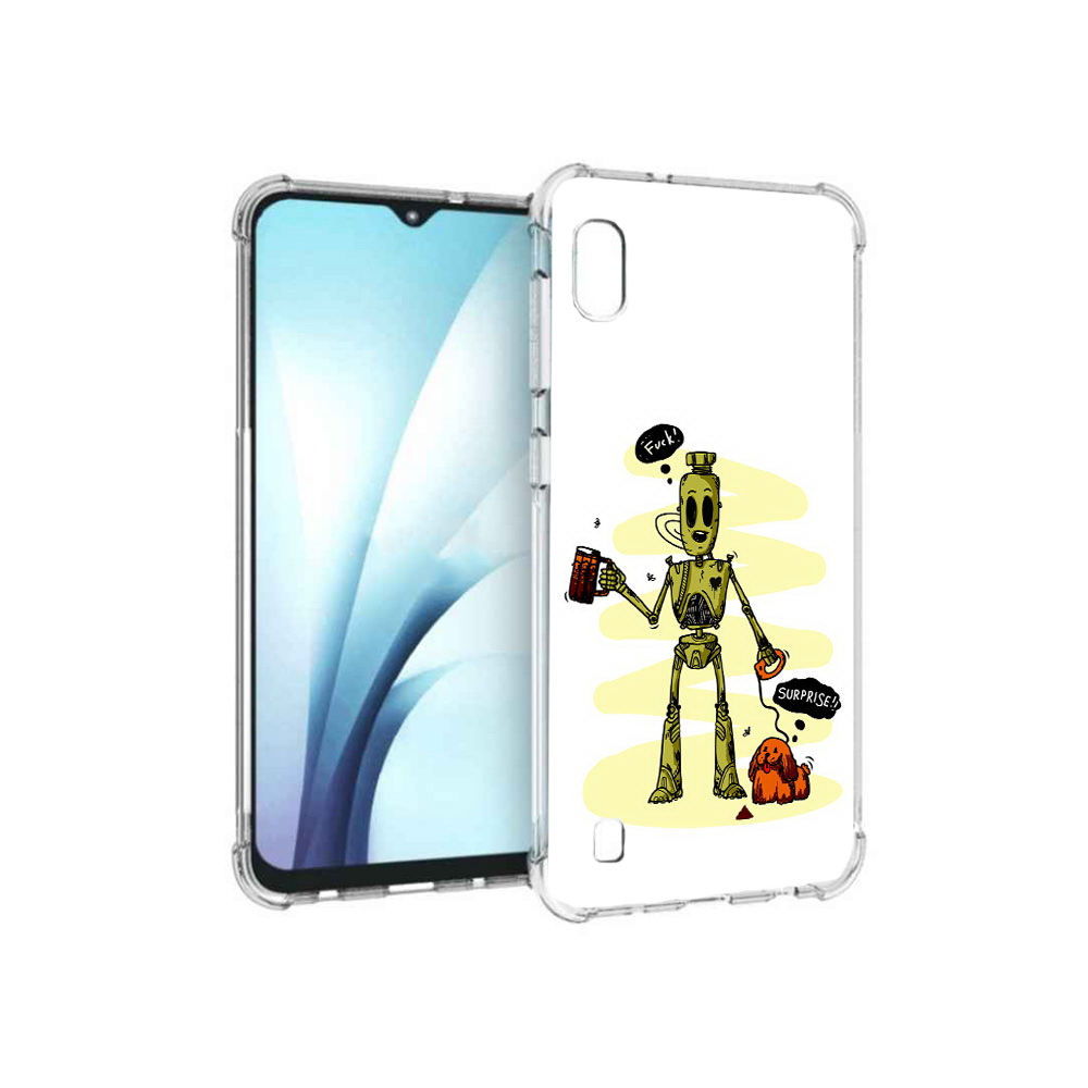

Чехол MyPads Tocco для Samsung Galaxy A10 прикольный робот (PT147645.531.557), Прозрачный, Tocco