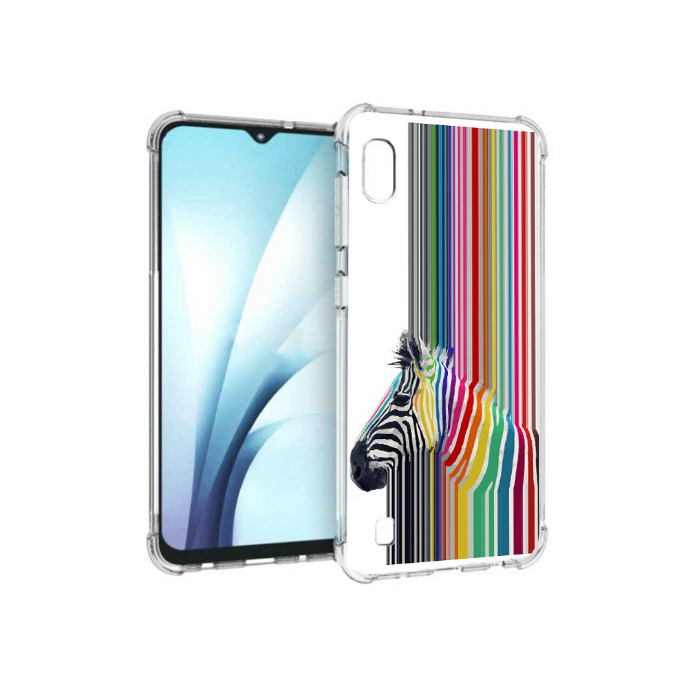 

Чехол MyPads Tocco для Samsung Galaxy A10 радужная зебра (PT147645.531.565), Прозрачный, Tocco