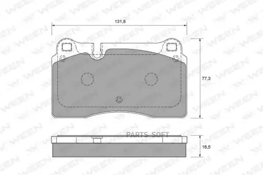 

Тормозные колодки WEEN передние для Volkswagen Touareg 7la,7l6,7l7,7p5 151-1895 1 1511895