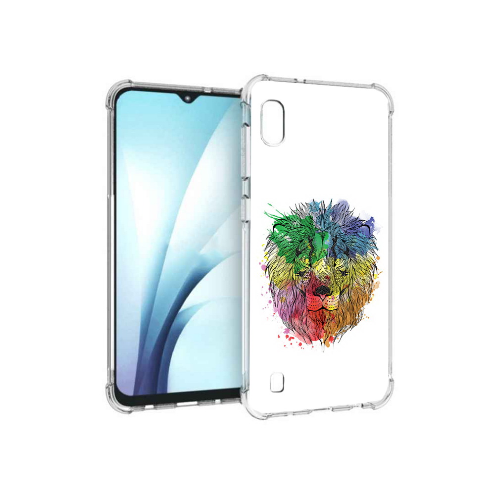 

Чехол MyPads Tocco для Samsung Galaxy A10 разноцветный гордый лев (PT147645.531.573), Прозрачный, Tocco