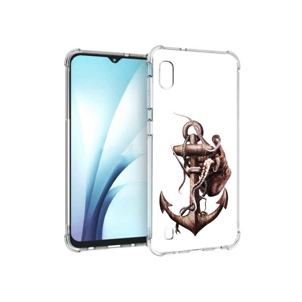 

Чехол MyPads Tocco для Samsung Galaxy A10 ржавый якорь (PT147645.531.579), Прозрачный, Tocco