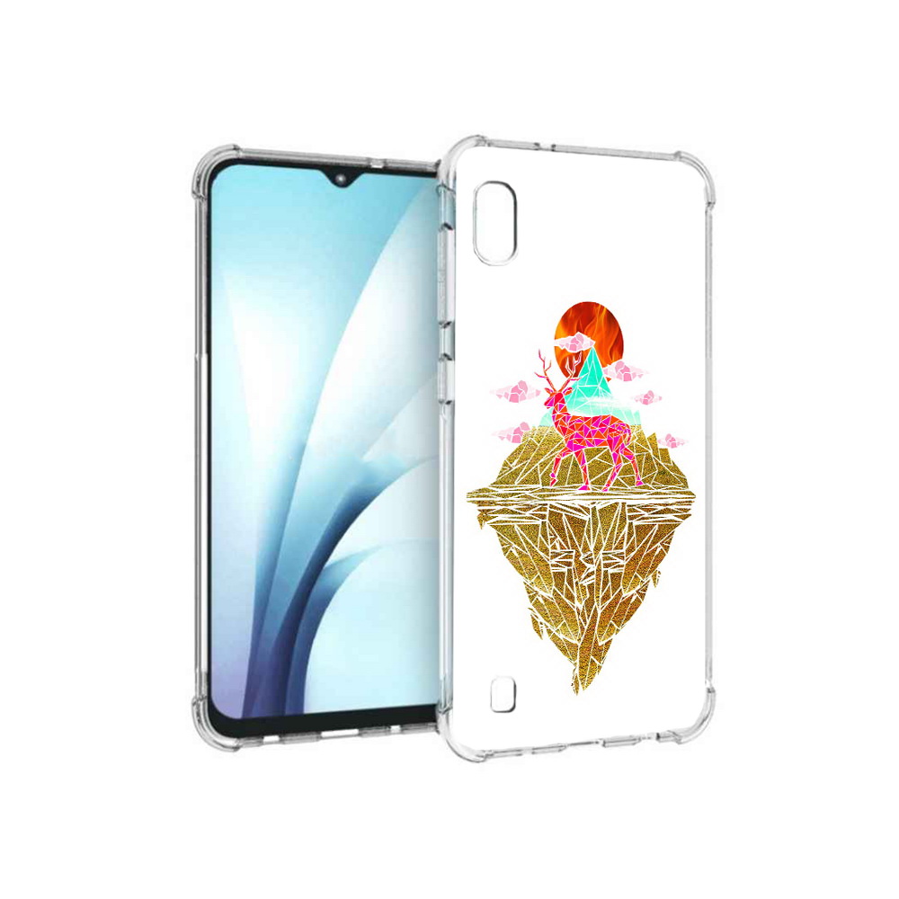 

Чехол MyPads Tocco для Samsung Galaxy A10 розовый олень абстракция (PT147645.531.586), Прозрачный, Tocco
