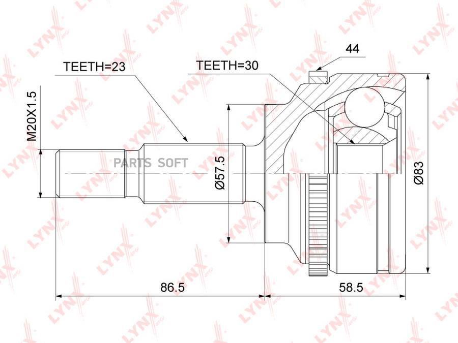 

Шрус LYNXauto CO-6322A