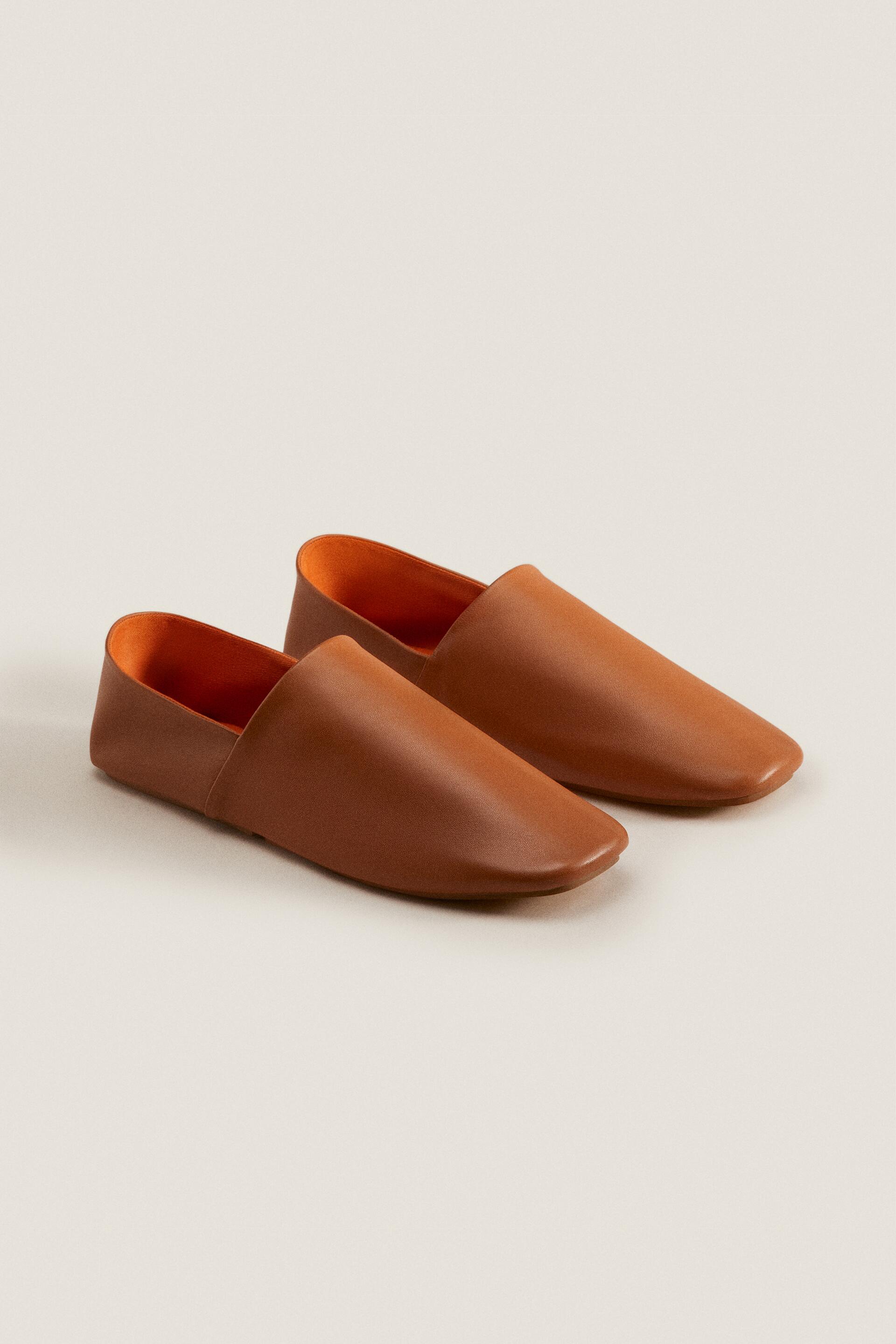 фото Тапочки мужские zara 222868 коричневые 43 ru (доставка из-за рубежа)