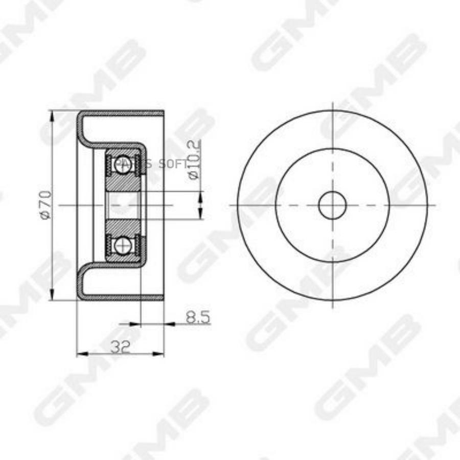 

Ролик Ремня Генератора Toyota 1grfe 02- (16604-31010) GMB арт. GTC0410