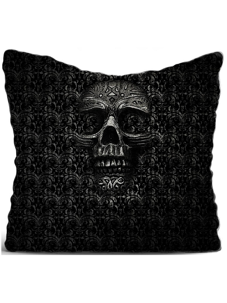 фото Подушка декоративная drabs black skull череп