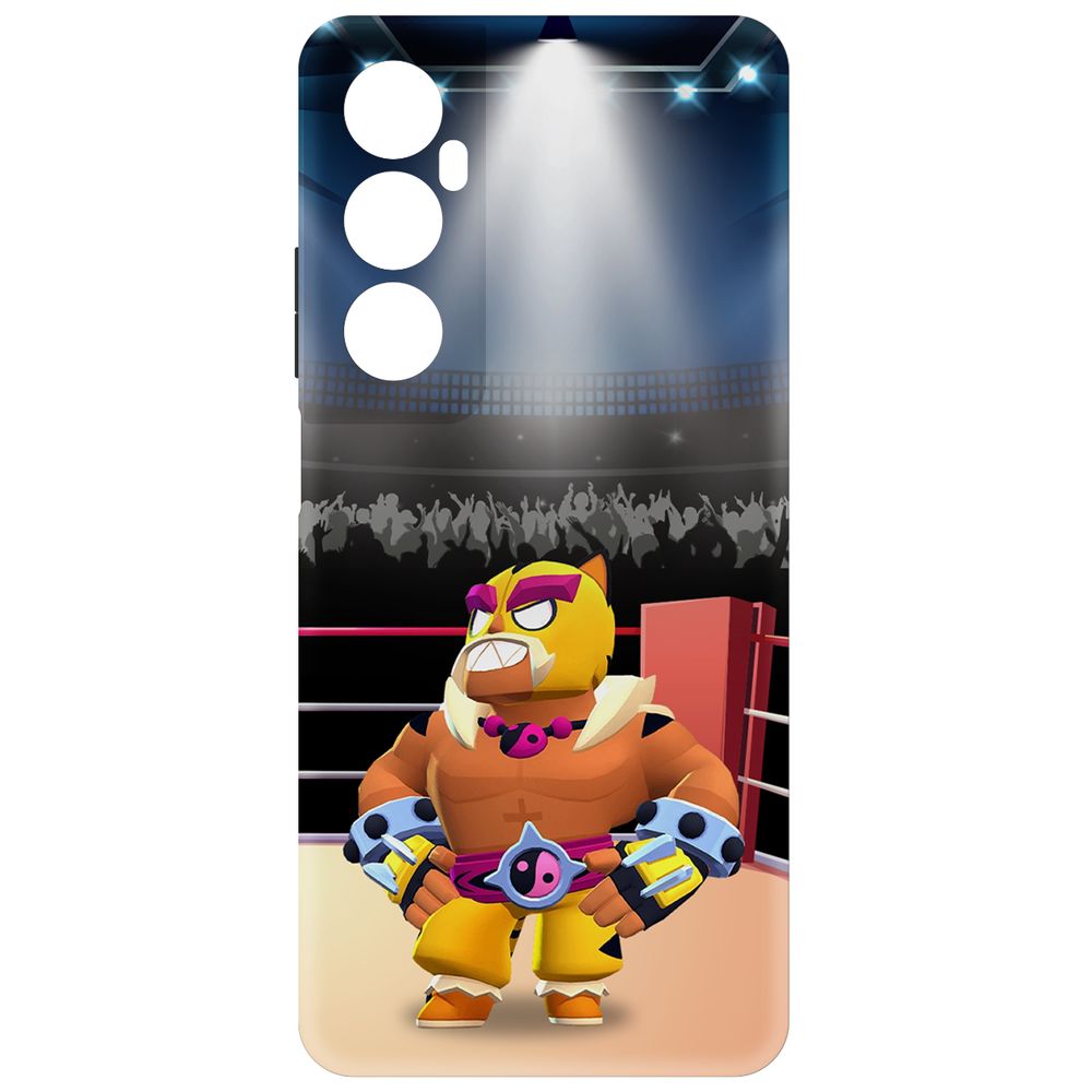 

Чехол Krutoff для Realme C65 Brawl Stars - Эль Тигро, Черный