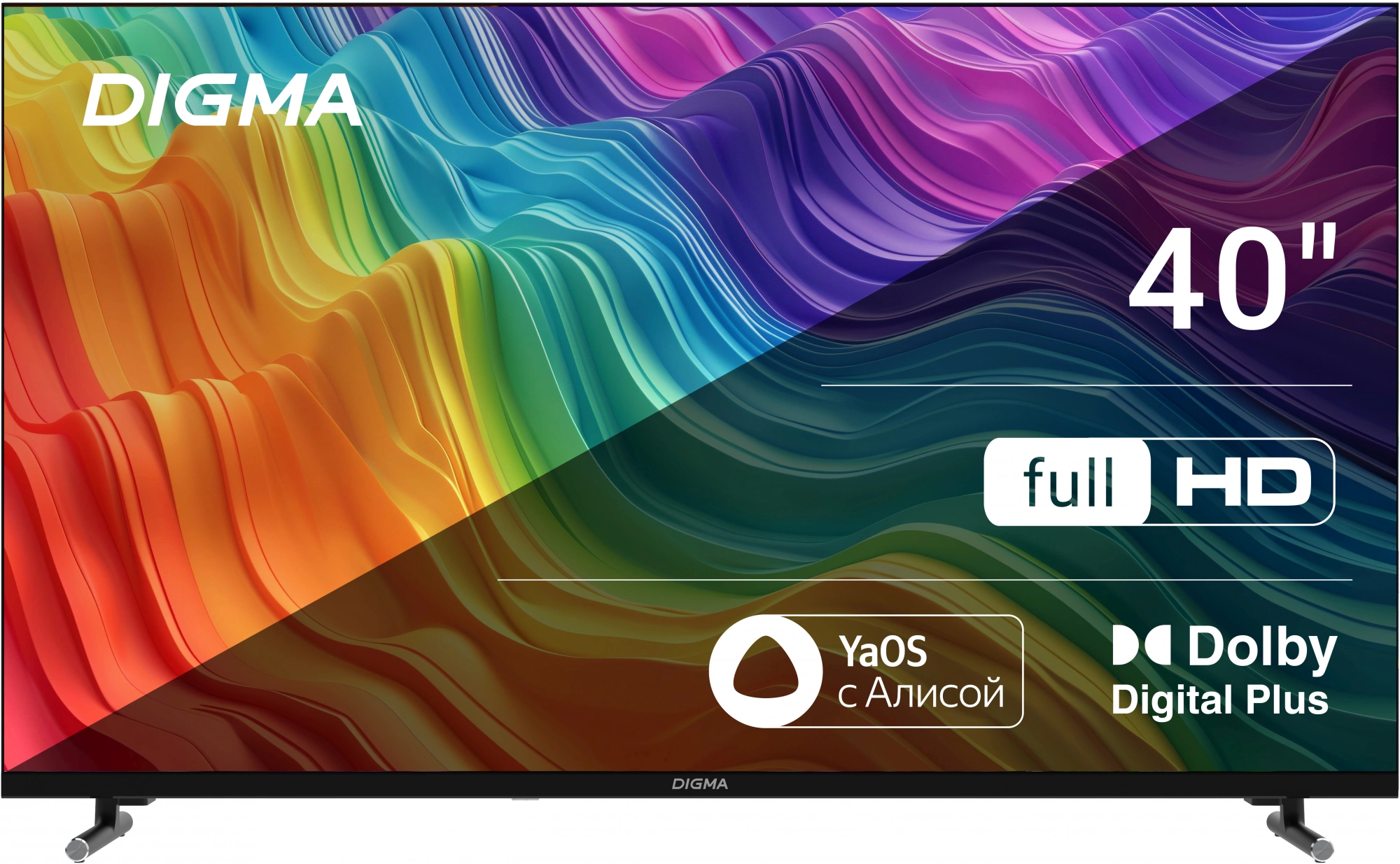 

Телевизор DIGMA DM-LED40SBB33, 40"(102 см), FHD, Черный, DM-LED40SBB33