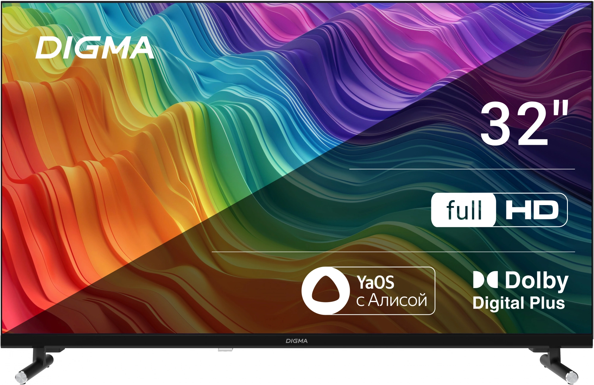

Телевизор DIGMA DM-LED32SBB33, 32"(81 см), FHD, Черный, DM-LED32SBB33