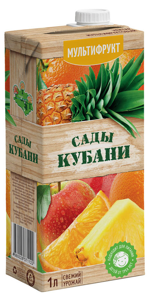 

Нектар Сады Кубани мультифруктовый 1 л