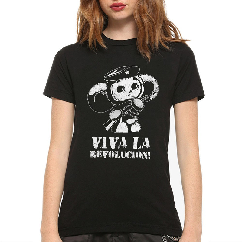 

Футболка женская DreamShirts Studio Viva La Revolucion Чебурашка 1 черная S, Черный, Viva La Revolucion Чебурашка 1