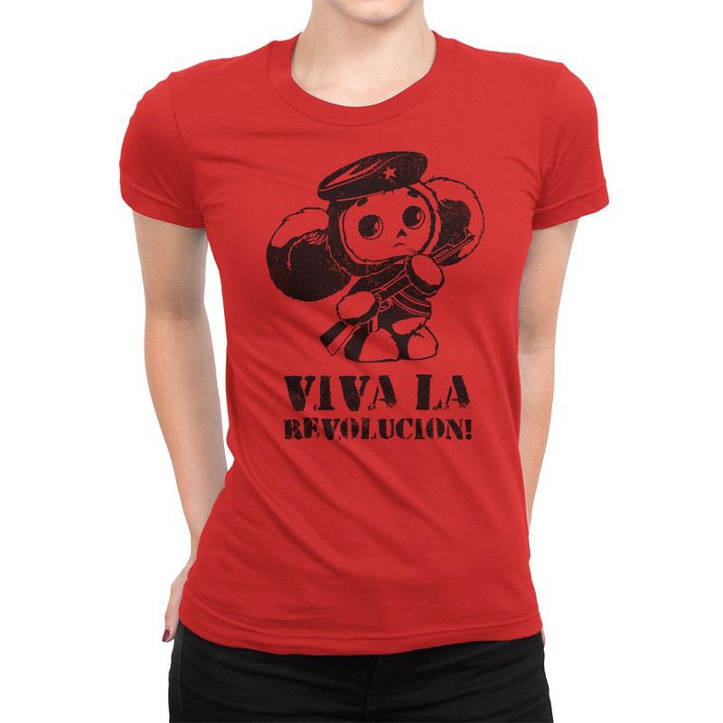 

Футболка женская DreamShirts Studio Viva La Revolucion Чебурашка 1 красная XS, Красный, Viva La Revolucion Чебурашка 1