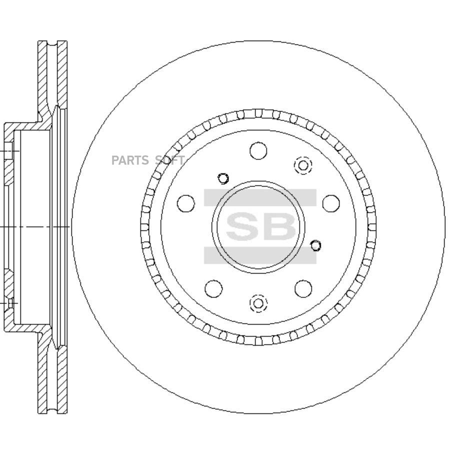 

Диск Тормозной Сузуки/Suzuki Sx4 06- Передний Вент.D 280мм. Sangsin brake арт. SD4811