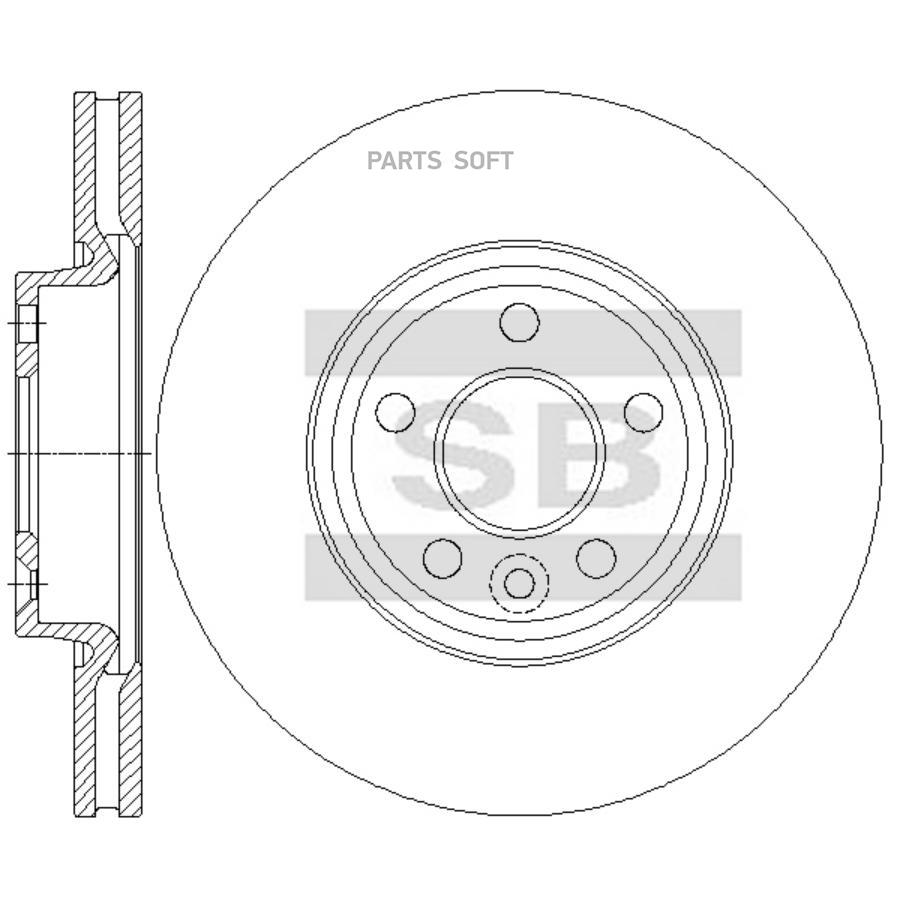 

Диск Тормозной Ford S-Max/Mondeo 07-/Volvo S60/S80/Xc70 06- D 16мм Передний Sangsin brake