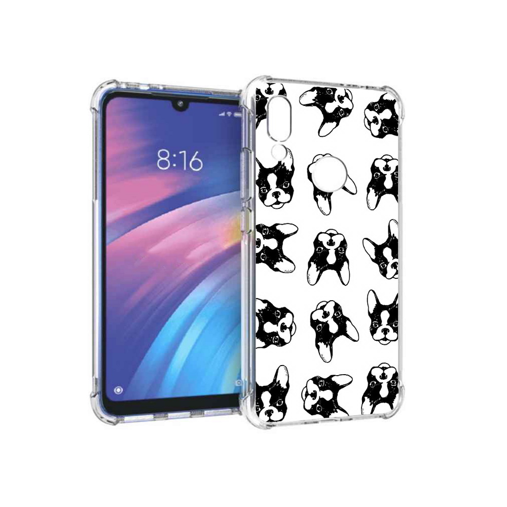 

Чехол MyPads Tocco для Xiaomi Redmi Y3 черно белые собачки, Прозрачный, Tocco