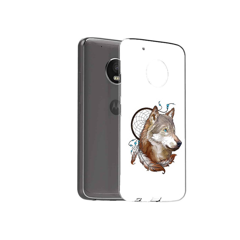 

Чехол MyPads Tocco для Motorola Moto G5 Plus волк и ловец снов (PT67401.338.269), Прозрачный, Tocco