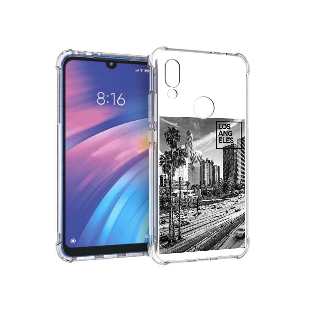 

Чехол MyPads Tocco для Xiaomi Redmi Y3 черно белый лос анджелес, Прозрачный, Tocco